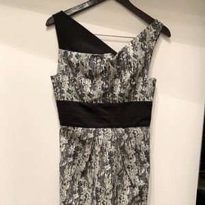 Black Halo Dress size 4 Black/Gray/Off White